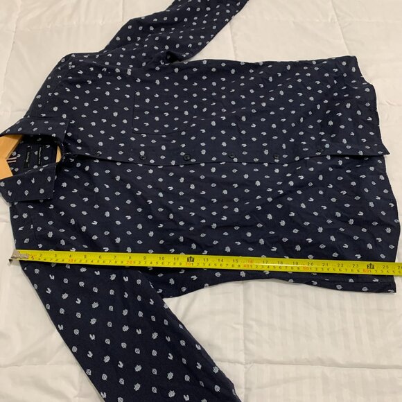 RW & Co Mens Blue Patterned Shirt - Picture 9 of 12